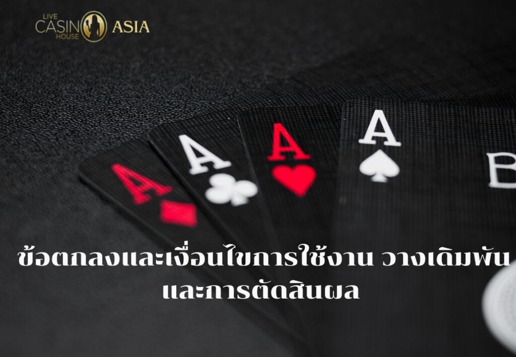 Terms & Conditions ครอบคลุมวิธีการใช้งานและการเดิมพัน