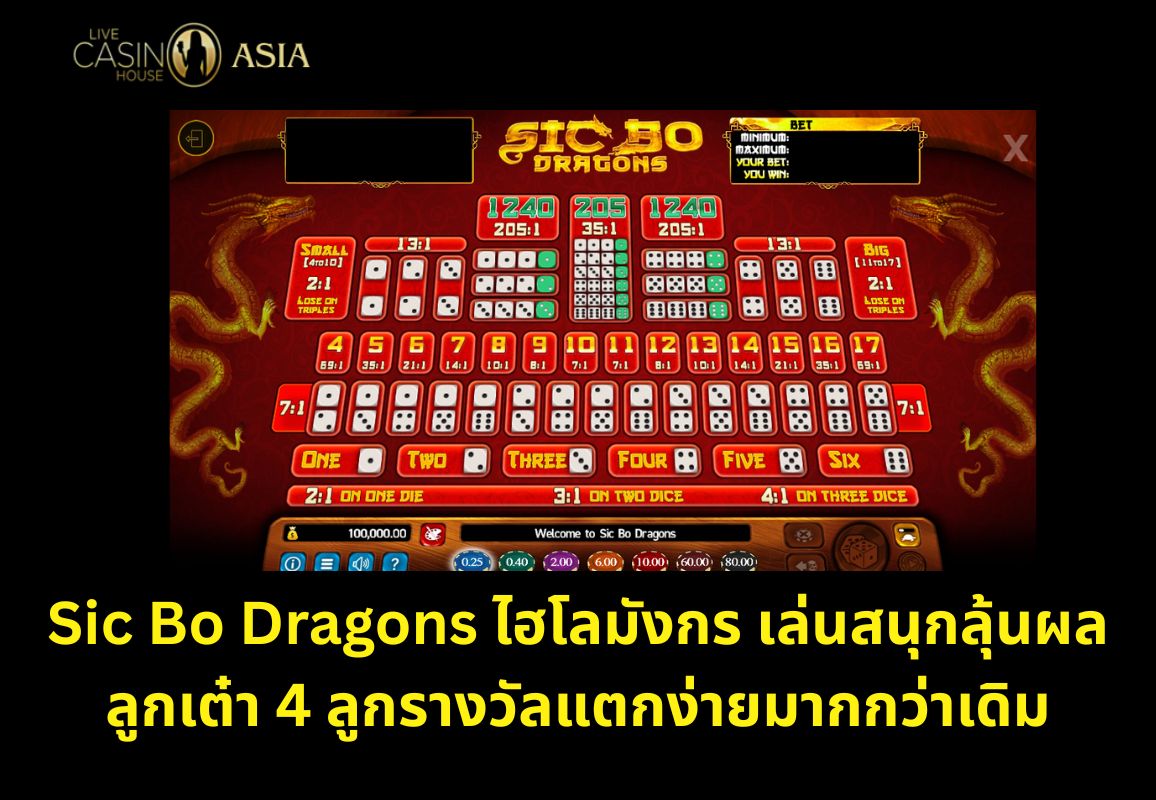 ไฮโลมังกร 4 ลูก ลุ้นง่าย แตกบ่อยกว่าที่เคย ไฮโลมังกร 4 ลูก ลุ้นง่าย แตกบ่อยกว่าที่เคย